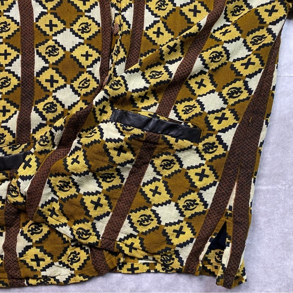 Shermarke Vintage Coat Adult One Size Gye Nyame Ghana Adrinka Symbol Collared - Picture 9 of 16